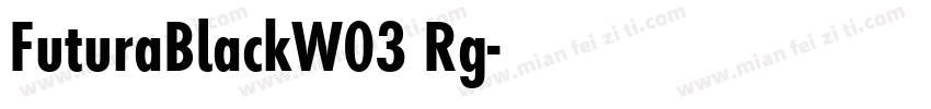 FuturaBlackW03 Rg字体转换